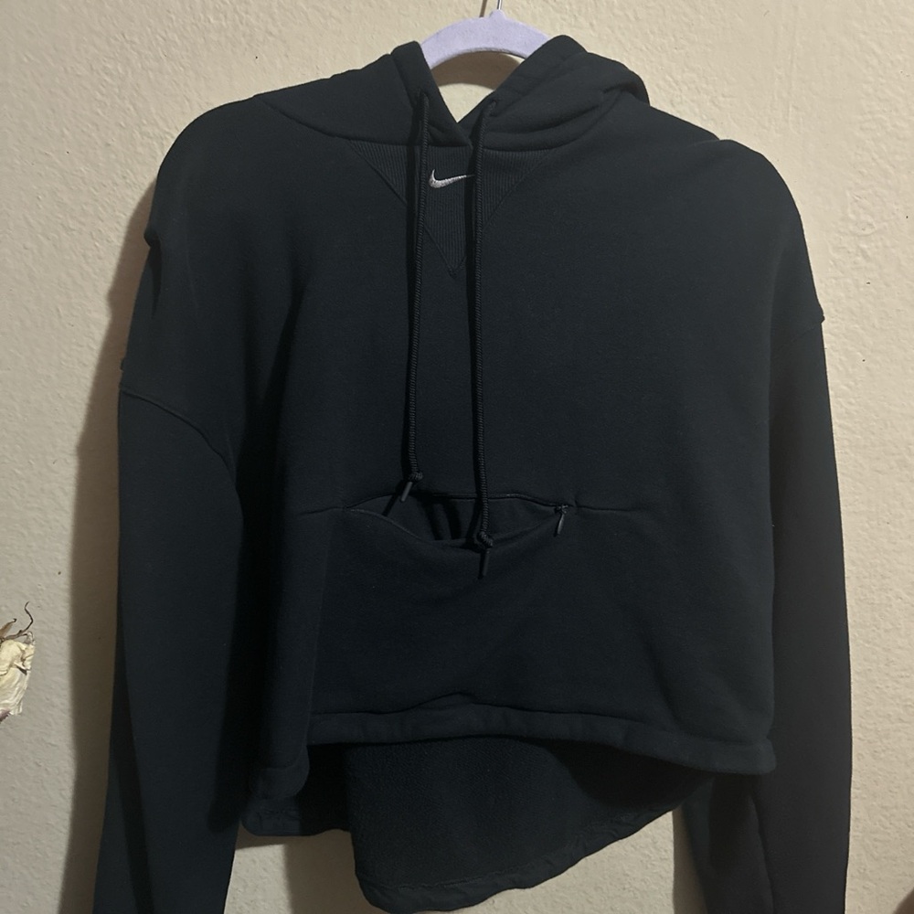 Nike Women's Black Cropped Hoodie